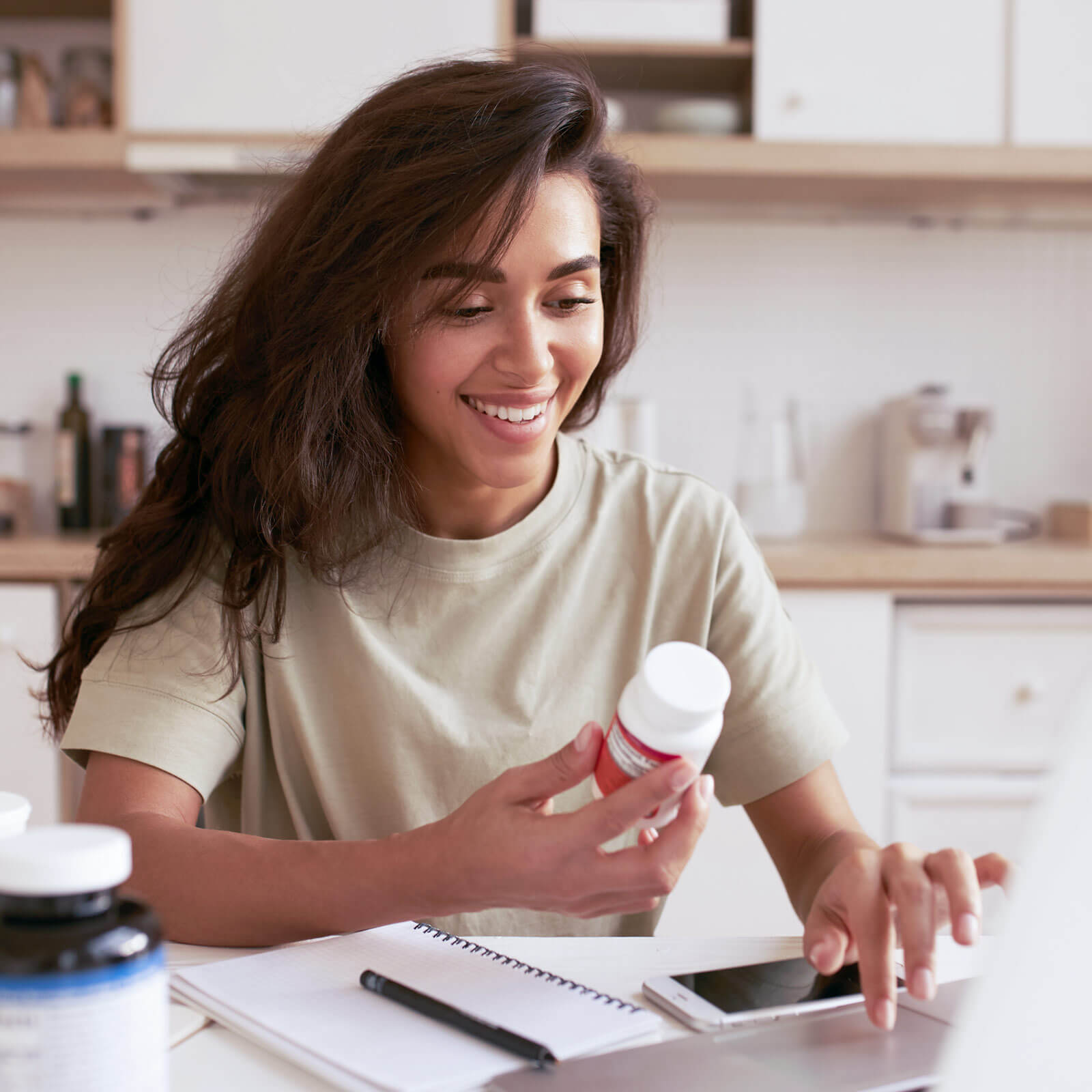 Woman with a prescription.